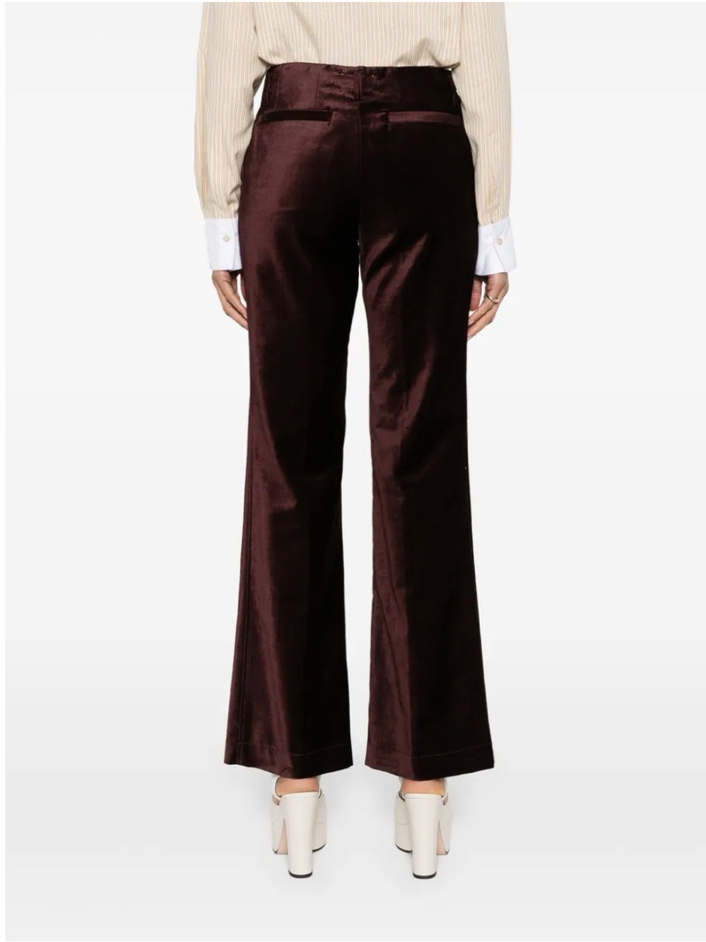 New Velvet Pants in Dark Chocolate Brown - Picture 3 of 5